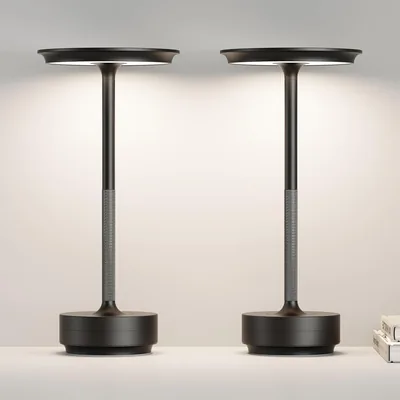 2 Pack Cordless Rechargeable Table Lamp LED Touch 3000mAh Battery Operated - Best Deal