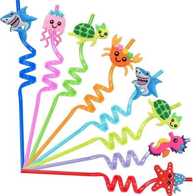 UNAYBOW 8 Pcs Animal Straws Ocean Theme Best Deal