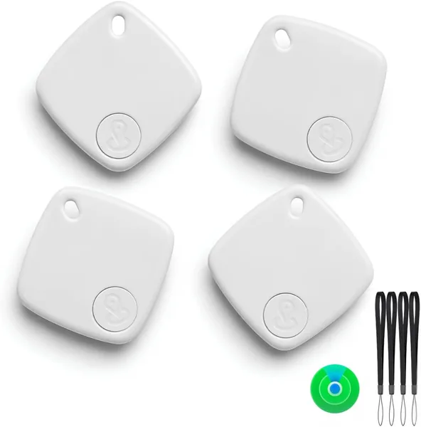 Localizador GPS | Pack 4 Air Smart Tag Apple (iOS solo) | Rastreador Mini GPS para Maletas, Niños, Llaves, Coche, Moto | Mejor Oferta
