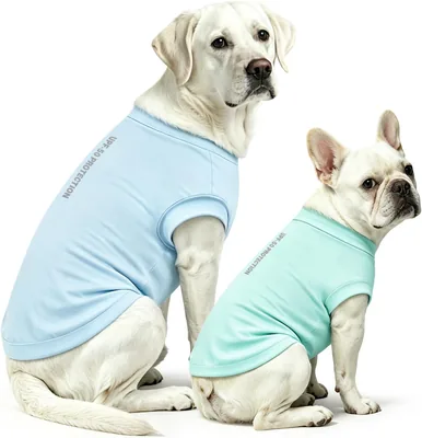 Idepet 2 Pack Sun Protection Dog Shirts UPF 50+ Summer Clothing