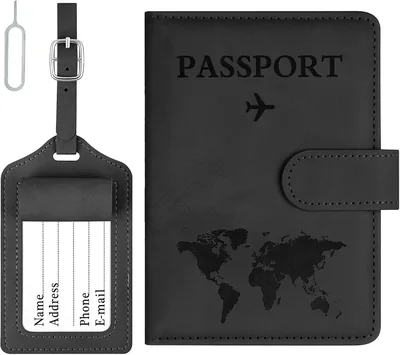 Fundas de Pasaporte con Bloqueo RFID, Porta de Pasaporte de Cuero PU, Impermeable y Magnética