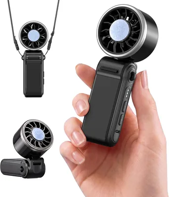 SWEETFULL Tragbarer Mini Ventilator mit Turbo-Ventilator und Eiskühlung, 4000 mAh Handgerät, Max. Stufe 9800 RP - Best Deal