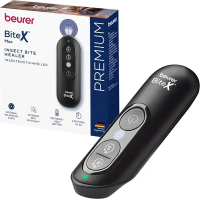 Beurer BiteX Max Deep Black - Środki na ukąszenia owadów z większą powierzchnią grzewczą, termiczny sztyft na ukąszenia i użądlenia. Najlepsza cena!