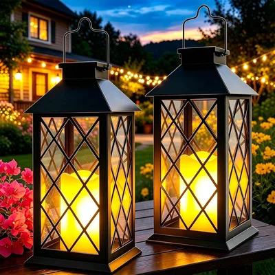 Lanterne solaire Cozymeow 2 pièces en verre trempé pour décoration extérieure - 5% de réduction