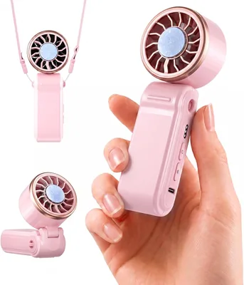 SWEETFULL Taschenventilator mit Turbo-Ventilator und Eiskühlung, 4000 mAh Handladung, Max. Stufe 9800 RP - Best Deal