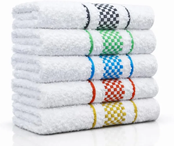 Panos de Prato de Qualidade com Desconto - Kit 5 Peças Sortidas, Branco e Xadrez Colorido, Macio e Absorvente - 9% Off