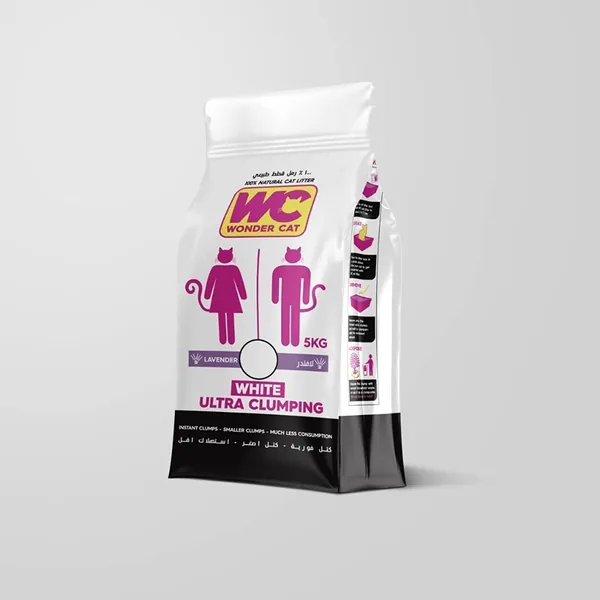 منظف صندوق القطط وندر كات كلوبينغ فائق الجودة باللون الابيض واللافندر - 5 كجم (Wonder Cat Fresh Ultra Clumping White 5kg Lavender) أفضل سعر