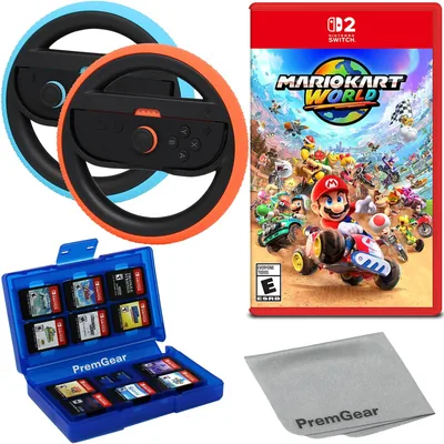 Mario Kart World for Nintendo SWITCH 2 with Racing Steering Wheels