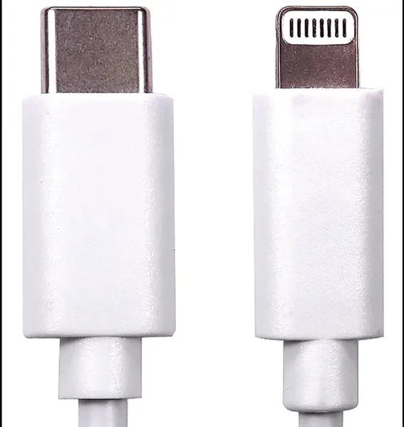 Charger USB-C to Lightning Cable, Fast Charging, iPhone White