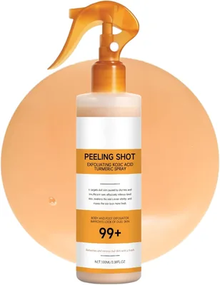 Body Dark Spot Spray Peel Shot med Kojikas och Kurkuma - Mild Exfoliant för Hyperpigmentering, 150ml