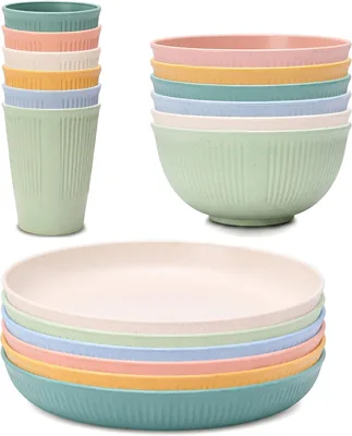 18-Piece Wheat Straw Dinnerware Set Best Deal