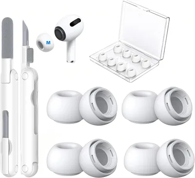 4 Pares de Almohadillas Reemplazo AirPods Pro & AirPods Pro 2da Gen - Silicona Cómoda