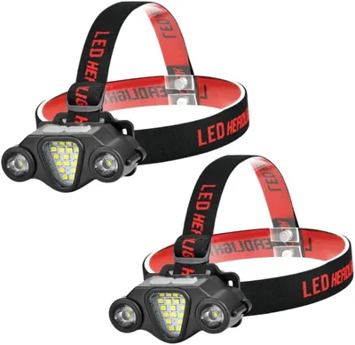 LED Headlamp 2 Pack - USB-C Rechargeable, 5000 Lumens, Wide Beam - Best Deal