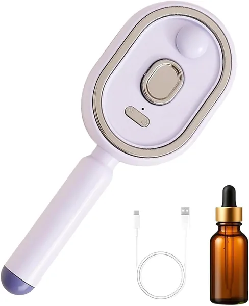 Steam Hair Straightener Brush - Detangling Rechargeable Comb with Oil Measuring Cup Best Deal