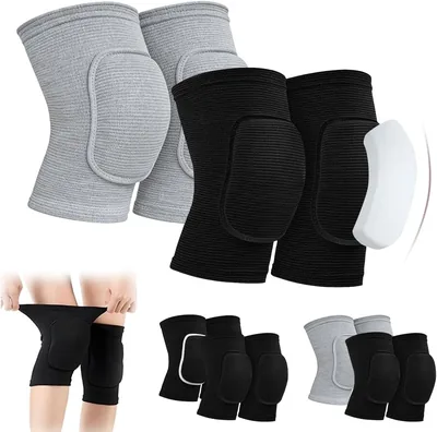 NIAWEA 4pzs Rodilleras Deportivas con Almohadilla Amortiguadora Engrosada para Hombre y Mujer, Mejor Oferta