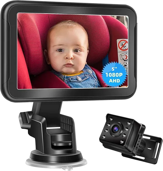 Baby Car Monitor Camera 1080P AHD 5-inch Display Night Vision