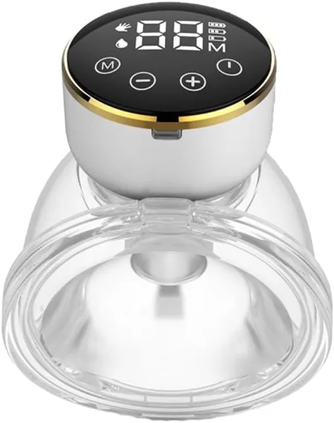 Cordless Breast Pump, LED Display, Food Grade Silicone, BPA-Free, White - 15% Off