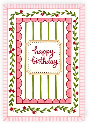 Happy Birthday Card - Floral Design, 5% Off