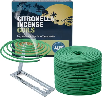 Citronella-Duftspulen Spiralen - Jede Spule hält 5-7 Stunden - Für Garten, Outdoor, Camping und BBQ (48 Stück)