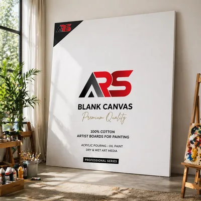 ARS® Blank Canvas White 200 x 150 cm - 100% Cotton Artist Board