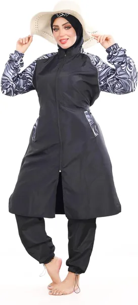 Muslim Women's 4-Piece Swimsuit - Long Sleeve Burkini Hijab - Waterproof