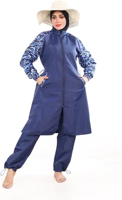 Women's Islamic Swimwear 4-Piece Suit - Knee Length Waterproof Burkini with Hijab - S303
