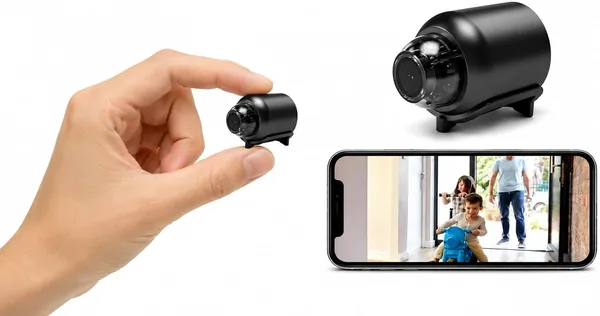 Mini Wireless WiFi Camera 1080P HD - Smallest Camera with Night Vision, Motion Detection, Portable Baby Monitor & Pet Nanny Cam, Cloud Storage Support, iOS & Android App