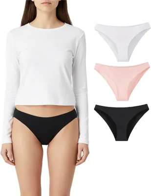 Women's Cotton Panties 3-Pack - Soft & Breathable Underwear