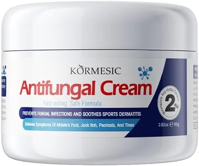 Kormesic Antifungal Cream, Fast-Acting & Safe, 2% Miconazole + Herbal Extracts, Relieves Athlete's Foot & Jock Itch