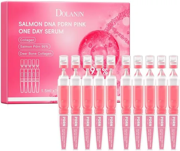 Serum jednodniowe PDRN Pink Salmon - 10 ampułek z serum PDRN, kolagenem i kwasem hialuronowym