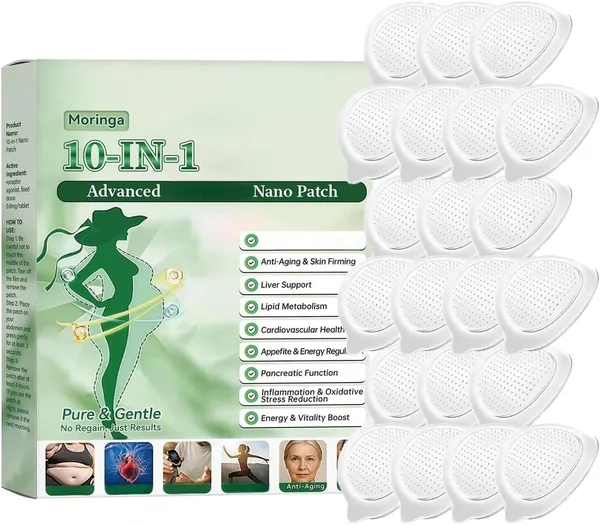 Pack of 21 Moringa NAD+ 10-in-1 Nano Micro Needle Patch, 2026 Moringa Berberine Plasters