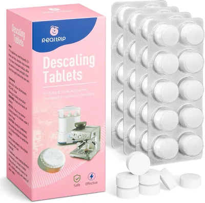 Realtrip Tabletas descalcificadoras para Baby Brezza Formula Pro y Momcozy - Limpiador de biberones para bebés elimina la pel