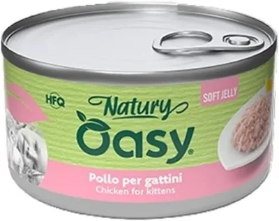 Oasy Naturi Chicken Wet Cat Food For Kittens With Jelly 85 g