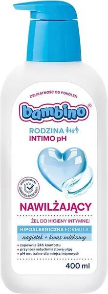 Bambino Rodzina Intimo pH Nawilżający żel do higieny intymnej 400 ml - Najlepsza cena