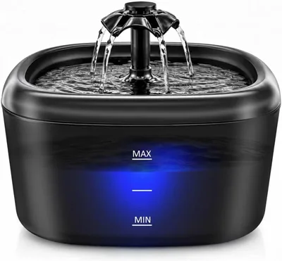 Cat Water Fountain for Drinking, 2.2L Automatic Pet Water Dispenser | Quiet Pump, USB-powered, 24h F