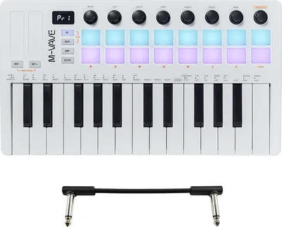 M-VAVE SMK-25 II Controlador MIDI de Teclado con Almohadillas de Percusión Retroiluminadas, Mejor Oferta