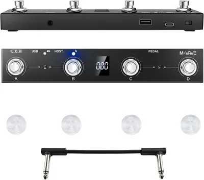 M-VAVE Plus - Pedal MIDI Inalámbrico con Bluetooth y Tapón, Mejora Tu Experiencia Musical (Chocolate)