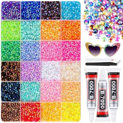 24 Colors Bedazzling Kit Resin Jelly Rhinestones - Best Deal