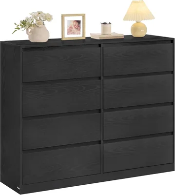VASAGLE Kollektion - Skrivbols med 8 skapar, 40x119.4x97.5 cm, Modern stil, Ebony Black - 15% avrundad