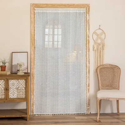 Sutuo Home White Boho Lace Sheer Door Curtain Best Deal