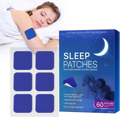 Sleep Patches for Adults, Drug Free Melatonin & GABA, 60 Count (8 Weeks Supply), 15% Off