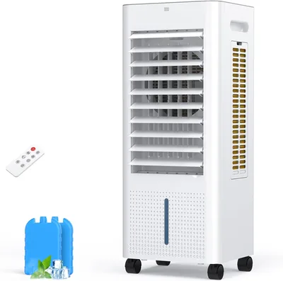 PNTCK Refroidisseur d'air par évaporation 3 en 1 avec 3 vitesses, 4 modes, minuterie 12 h, refroidisseur d'oscillation avec