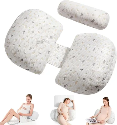 Soft Memory Foam Pregnancy Pillow - Adjustable Wedge Maternity Pillow | Breathable