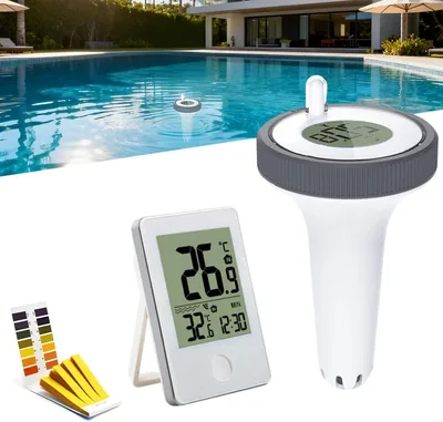 Pool Thermometer Wireless 16% Off - Poolthermometer med pH-testströp