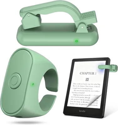 Kindle Page Turner Ring - Green Clip Remote