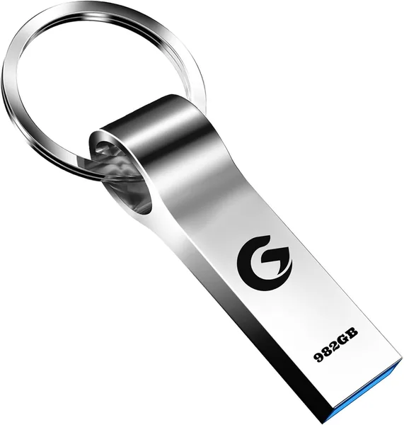 Memoria USB 982GB - destuu Alta Velocidad USB 3.0 Pen Drive Metal Impermeable Pendrive Port til Disco Duro Externo para PC/Ordenadores