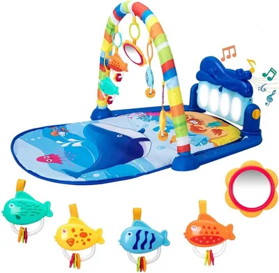 CNG Baby Play Mat - Piano Gym with Lights & Toys, 0-12 Months
