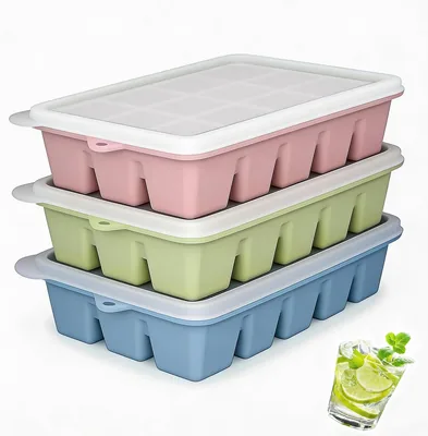 3 Pack Silicone Ice Cube Trays - Effortless Release Best Deal