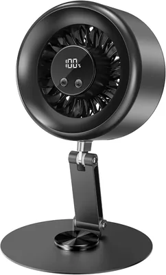 Luftzirkulator Tischventilator, wiederaufladbarer USB-Ventilator mit 5 Geschwindigkeitsstufen, leiser Kühlventilator für Schlafzimmer & Büro, 360° drehbar