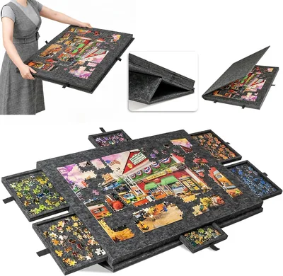 Ceatbella Tilting Puzzle Board: 2-in-1 Stand & Cover, Lightweight Foldable Felt Jigsaw Table Desk, Save 16% Off
